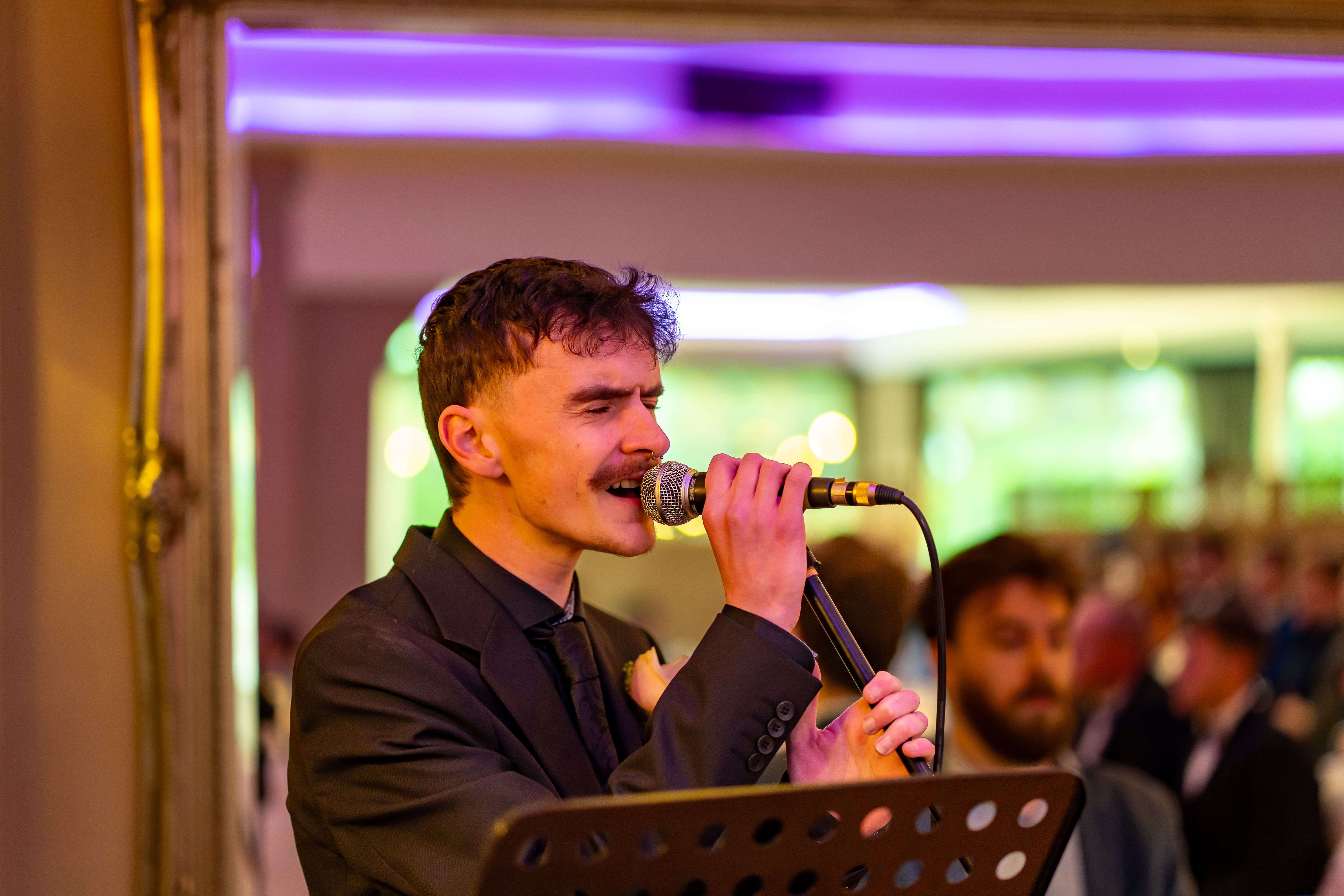 Cian singing - family wedding at Shamrock Lodge Hotel